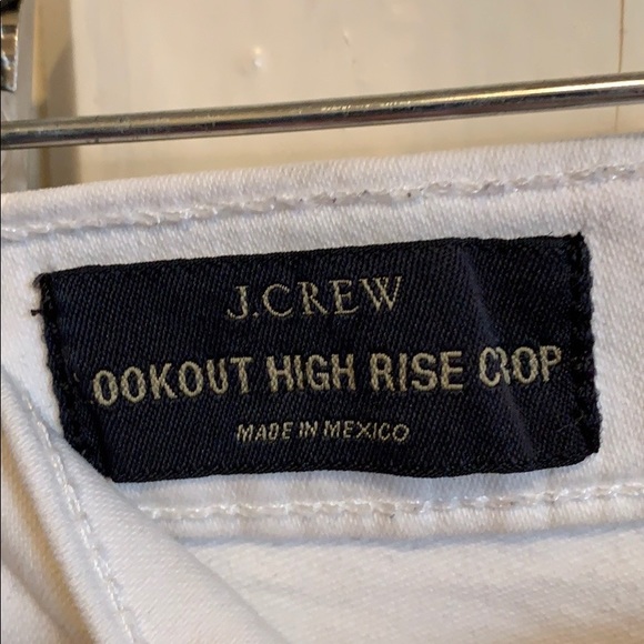 J Crew High Rise Cropped Skinny White Denim - Picture 4 of 5